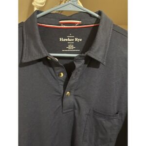 HAWKER RYE Performance Short Sleeve Collared Polo Shirt‎ Size L